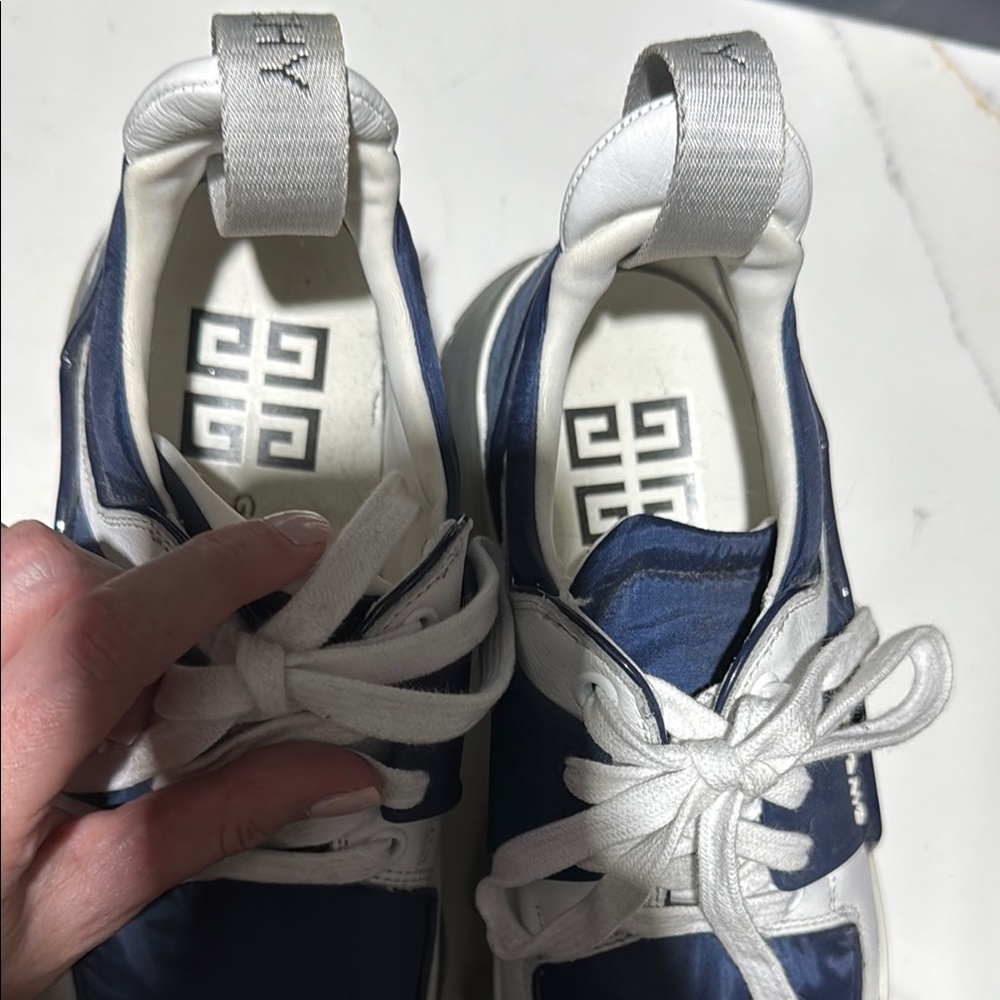 Givenchy Blue and White Sneakers with Chunky Sole NWOT - Picture 3 of 4